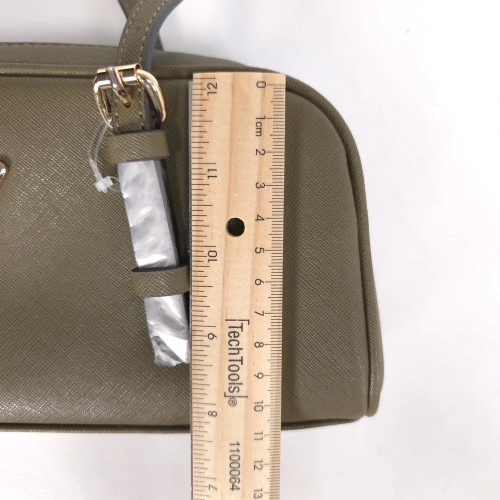 GUESS Womens New Zita Satchel Double Handle Shoulder Bag Olive Green SA731909